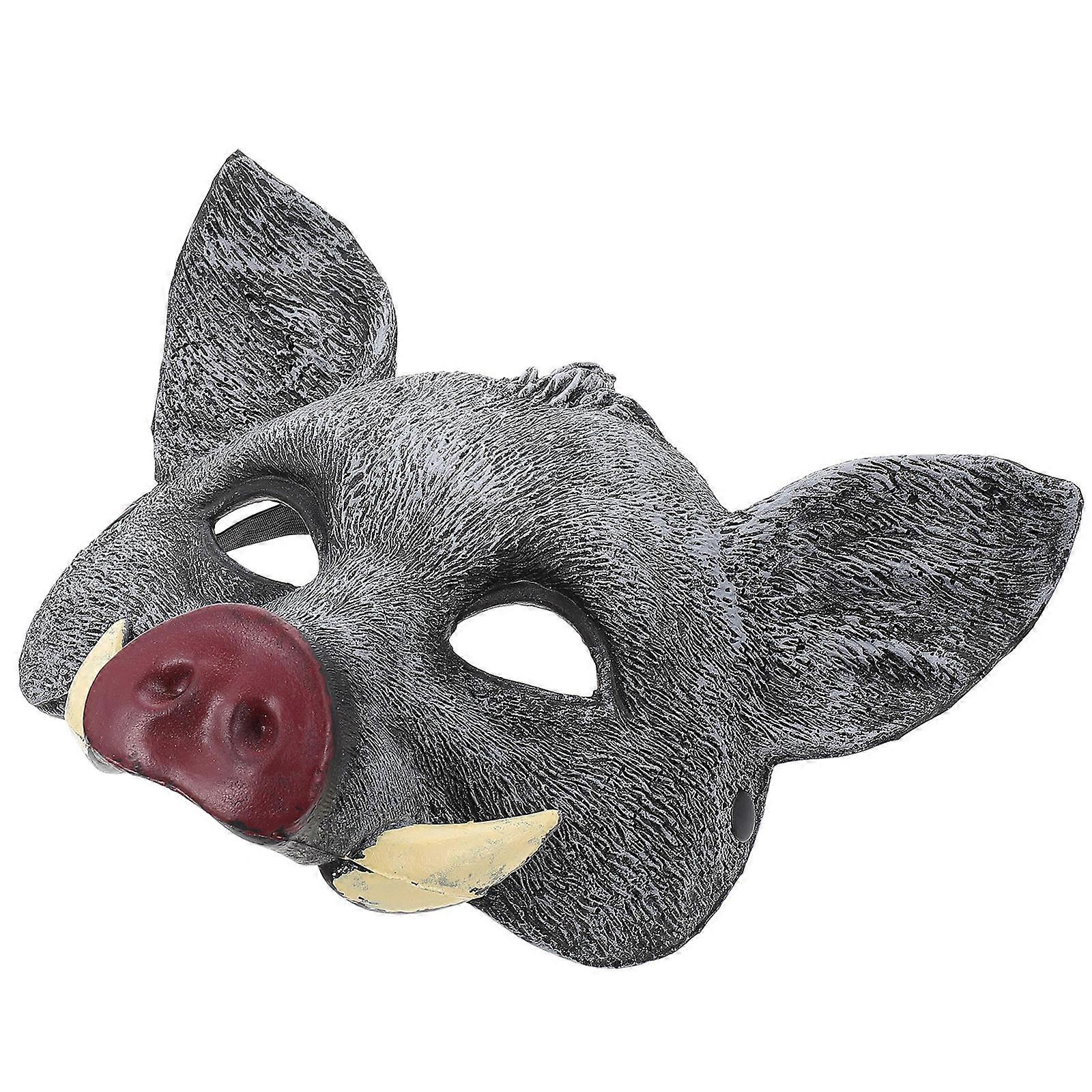 Halloween Animal Mask Cosplay Prop For Cosplayers 30X20X10CM Grey Color Decorative Design 1Pcs