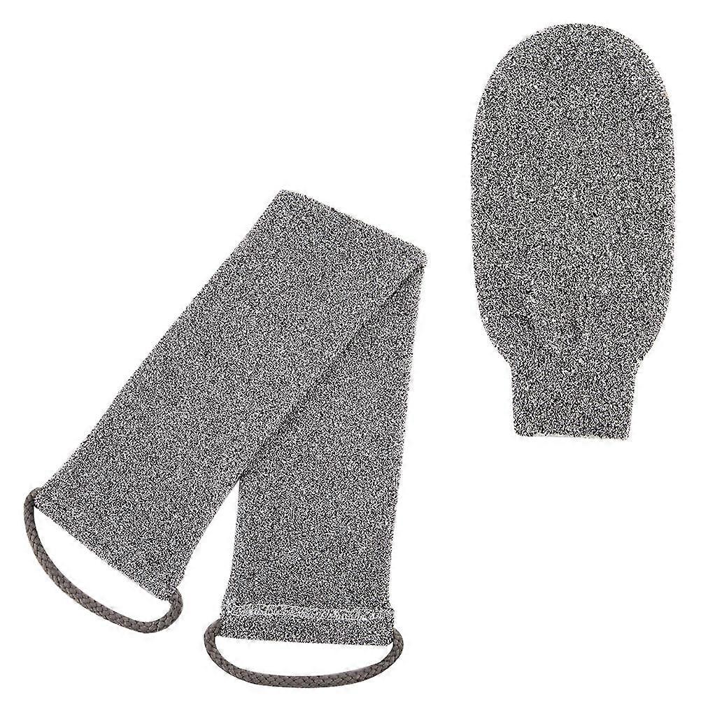 Comfortable Bath Glove Body Scrub Gloves Cleaning Back Chest Legs 64x11.5cm 1Set