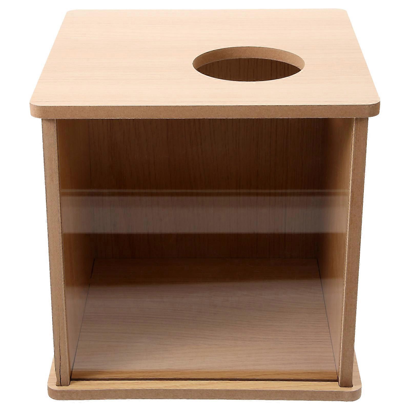Transparent Acrylic Hamster Sand Bath Box for Comfortable Digging and Relaxing Experience Khaki 7.5 x 5.5 x 4.5 inches