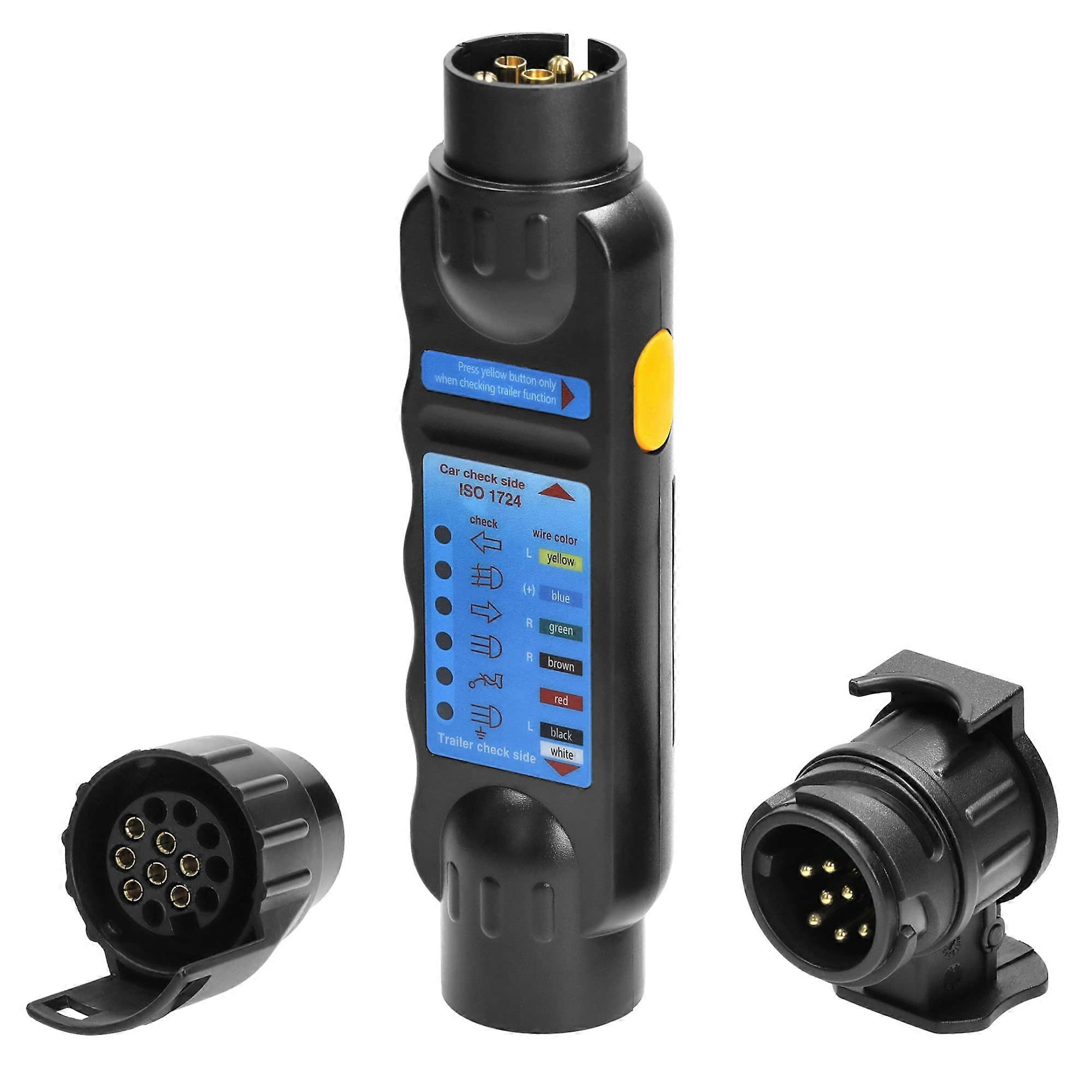 AE-13231 Trailer Tester 13/7-Pin for 12V/24V Compatibility, Automotive Diagnostic Tool, Standard Functionality