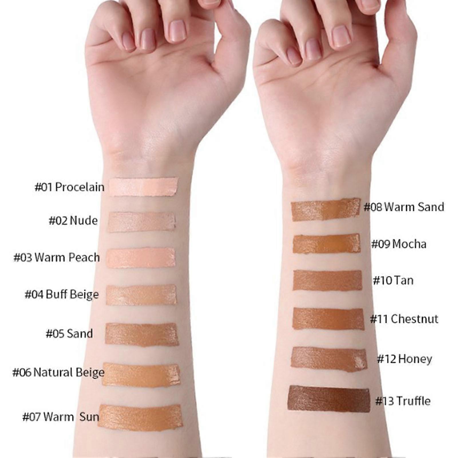 פאונדיישן נוזלי עמיד לאורך זמן עמיד במים כיסוי מלא מייקאפ קונסילר בז' טבעי 30ml 