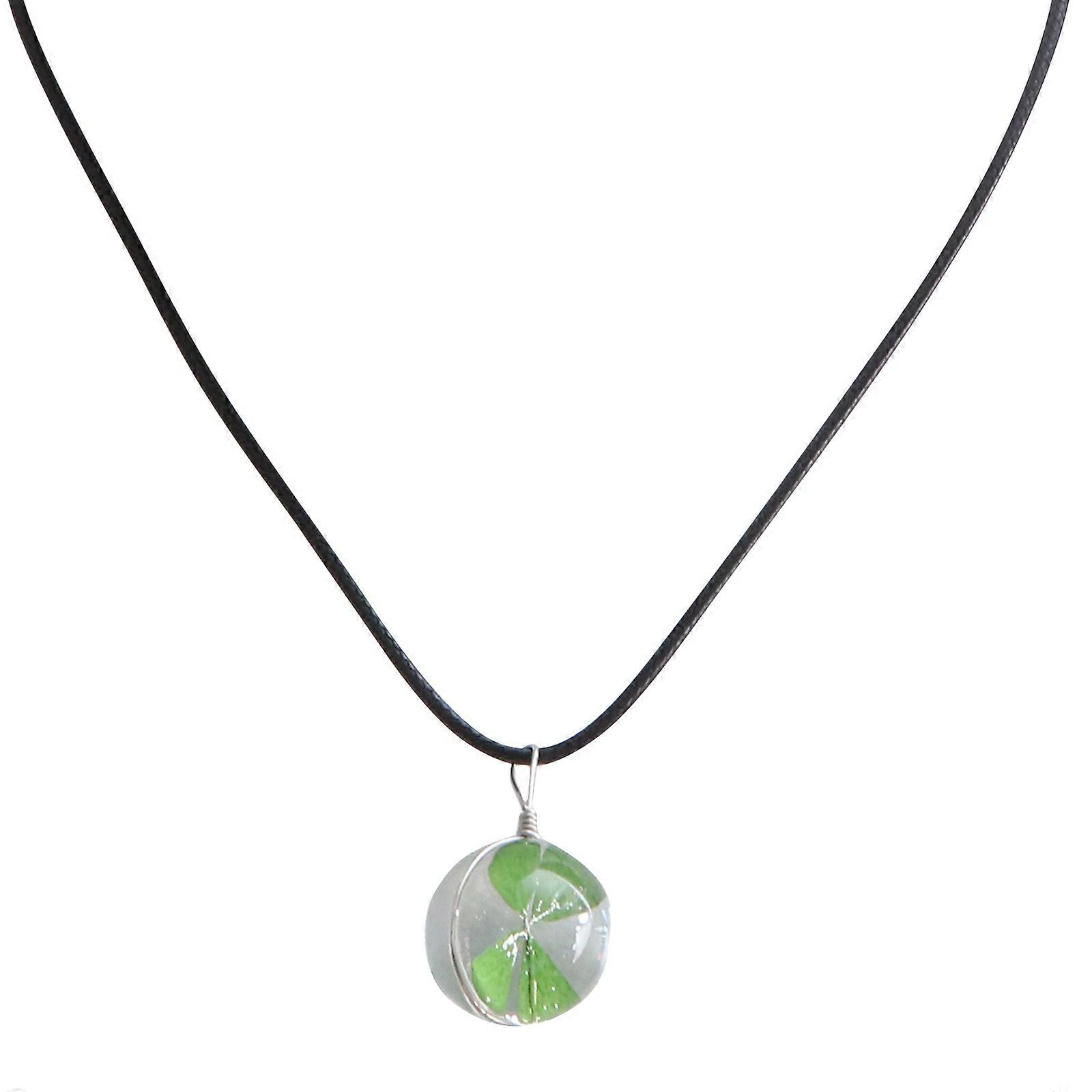 Colar de pingente oval com design floral seco, perfeito para festas e encontros