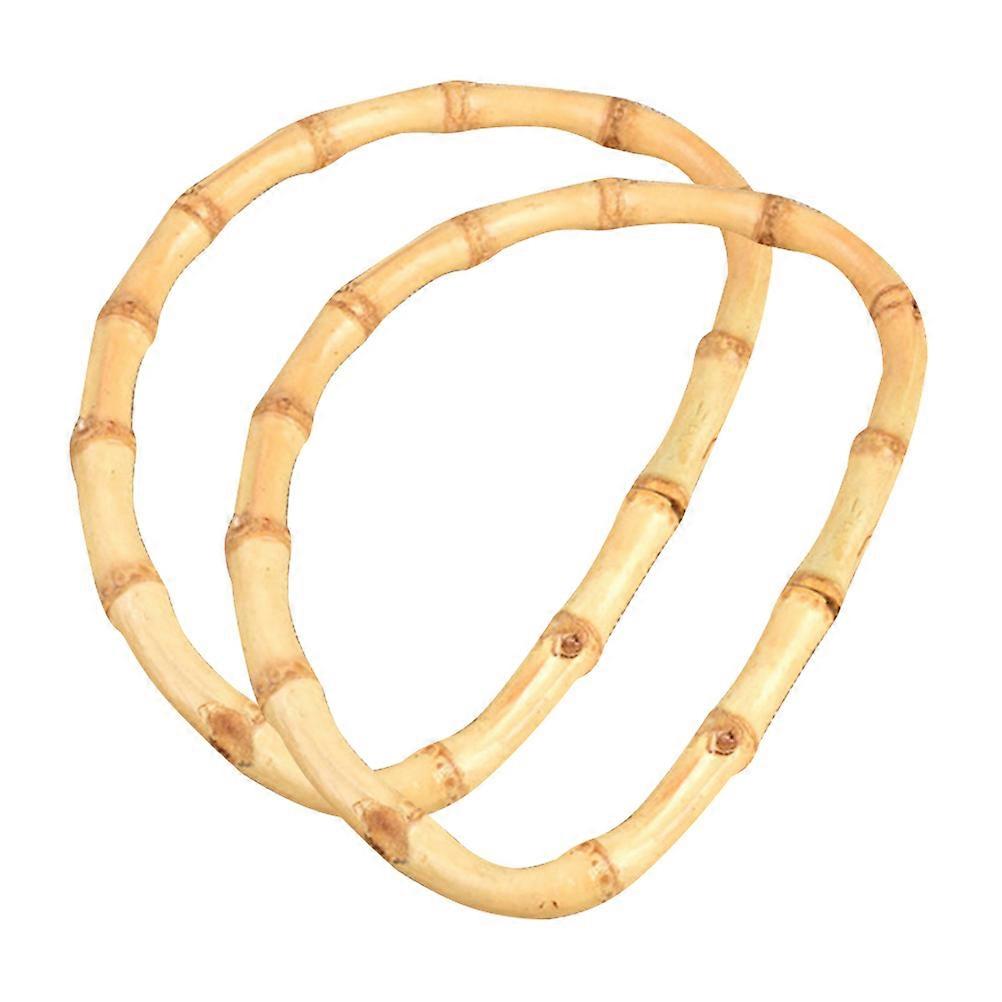 DIY Handbag Accessories 2 Pcs Light Brown Synthetic Bamboo Style Bag Handles for Purse Frame Craft
