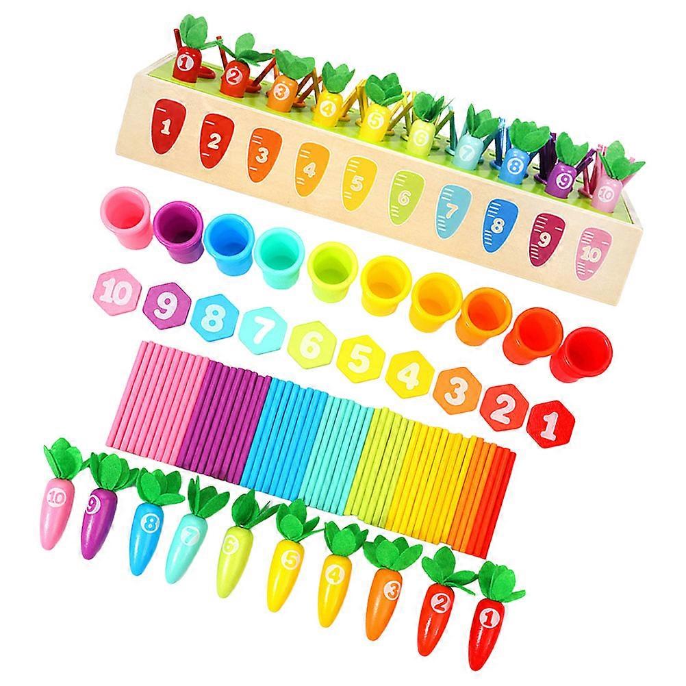 1 Set Carrot Matching Game Preschool Number Sorting Color Recognition Educational Toy for Developing Motor Skills Cognitive Abilities