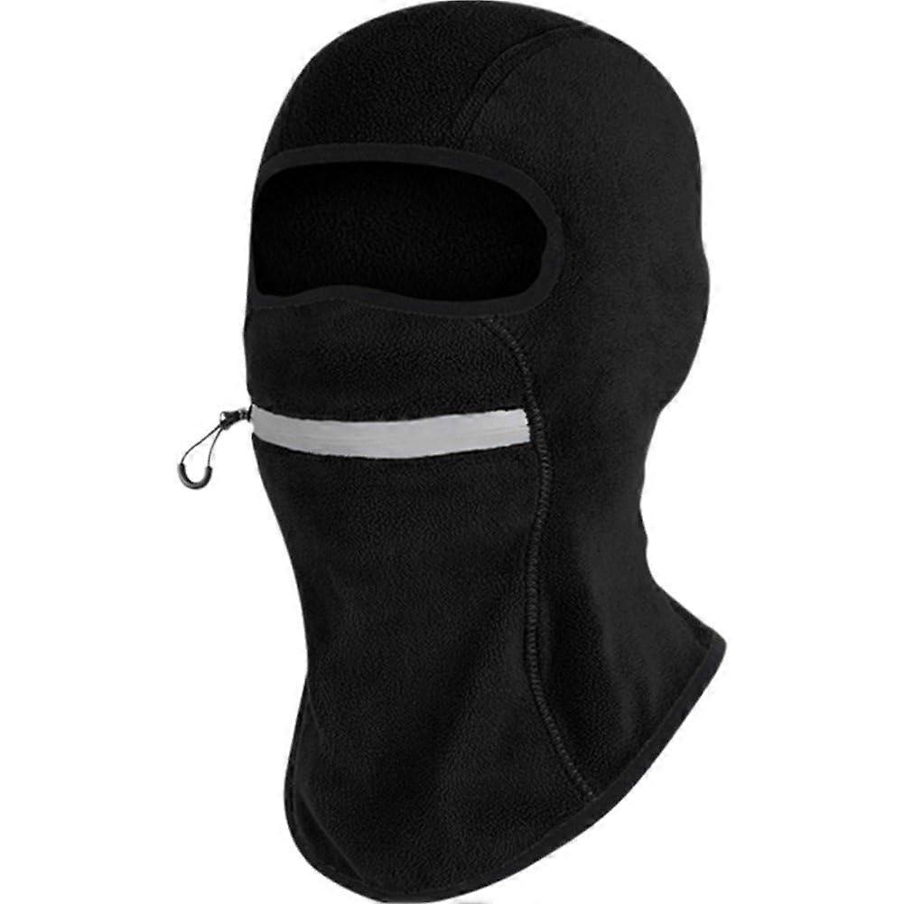 Cagoule Masque Thermique Coupe-vent Masque de Ski Intégral Pour Sports D’hiver Hommes Femmes Cyclisme Ski Noir