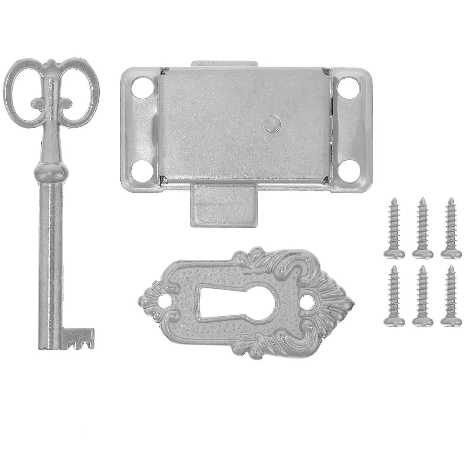 Retro Drawer Lock 1 Set Square Lock For Office Drawers At Home With Robust Structure And Easy Operation