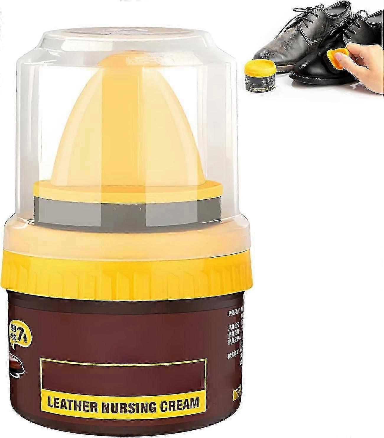 Leather Repair Cream Liquid Shoe Polish, Shoe Care Shoe Cream with Sponge Applicator, Protects Leather from Scuffs and Scratches