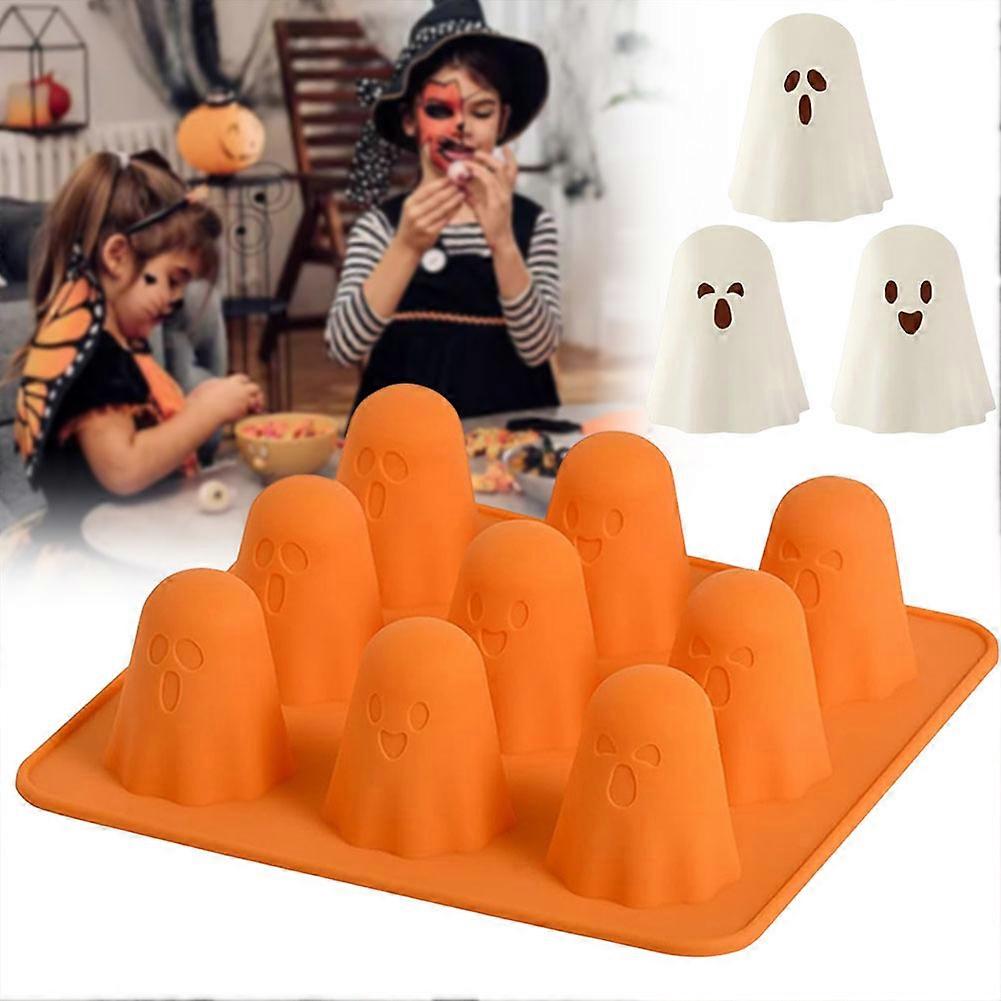 3D Ghosts Silicone Molds - Non-Stick, BPA-Free, Food Grade for DIY Crafts, Fondant, Chocolate, and Resin Baking