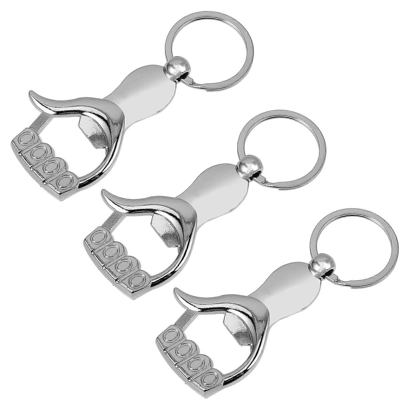 Multi Functional Bottle Opener Key Shape For Enthusiast Widely Used In Bars Hotels Kitchens 3Pack