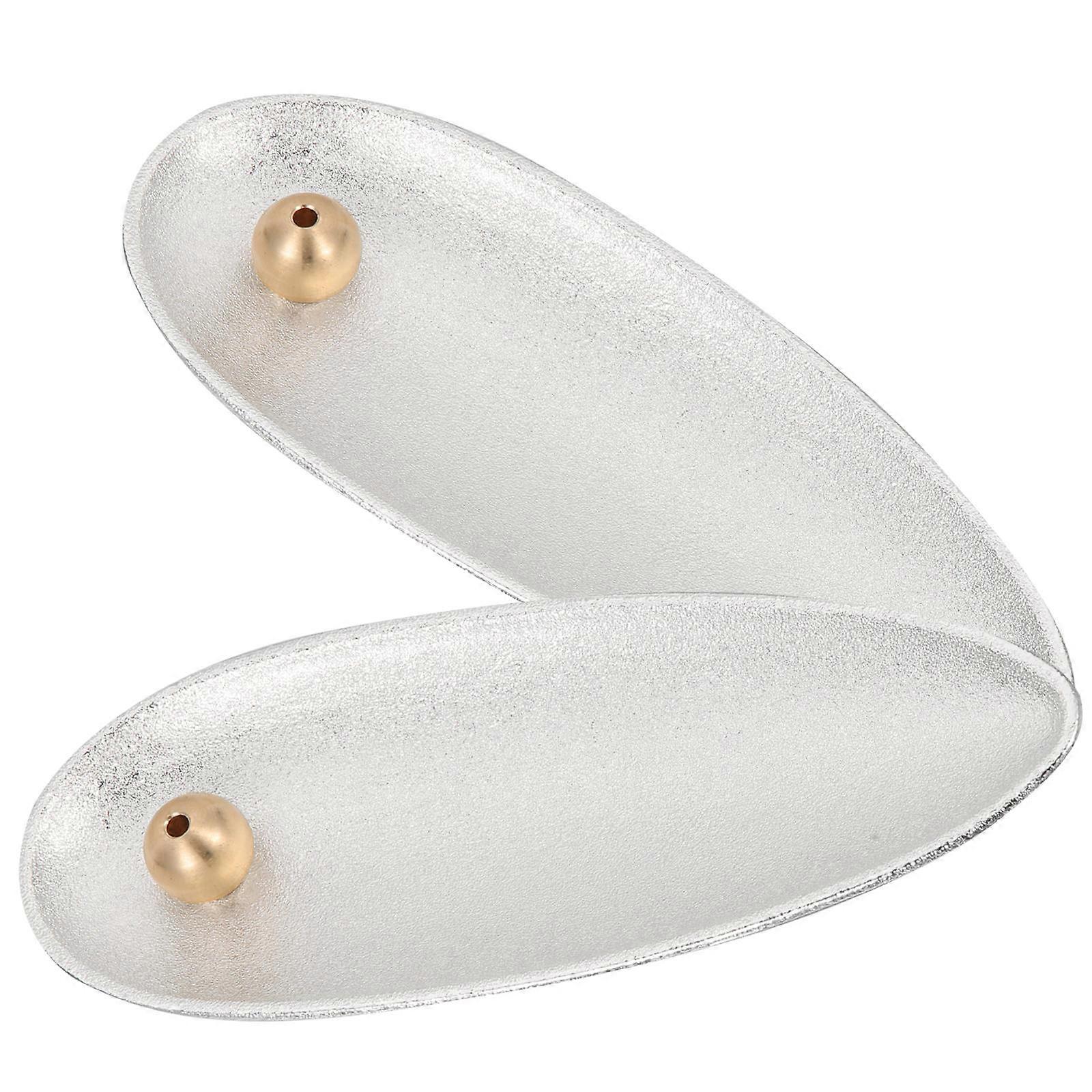 Alloy Censer 2Pack Leaf Shape Incense Stick Holder For Aromatherapy Ornament In Home Office Yoga Studio With Simple Design