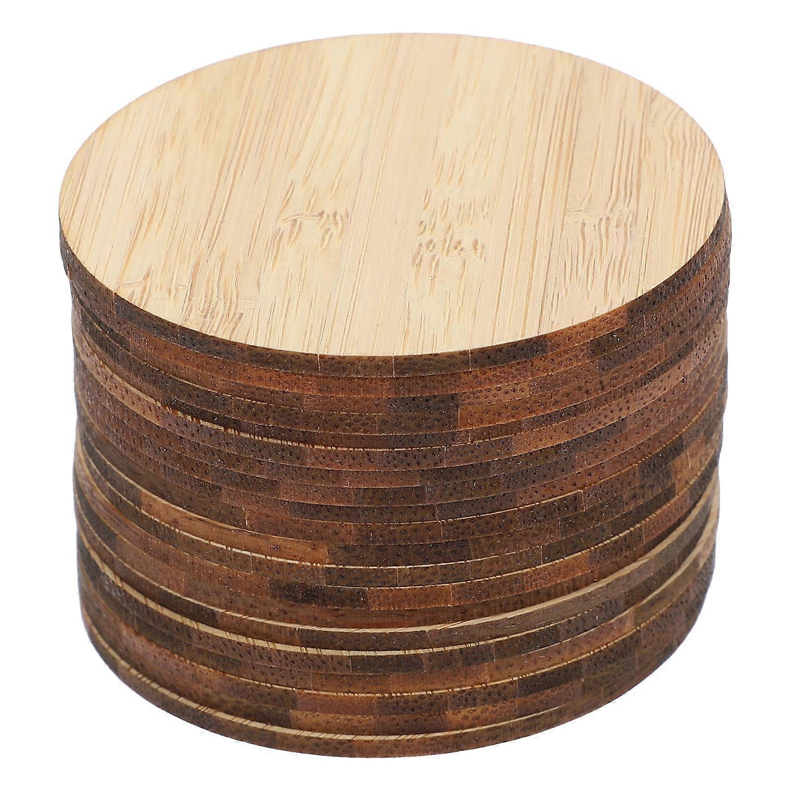 Unfinished Round DIY Painting Piece for Kids Playing with Brown Color Safe Synthetic Material 20 Pieces