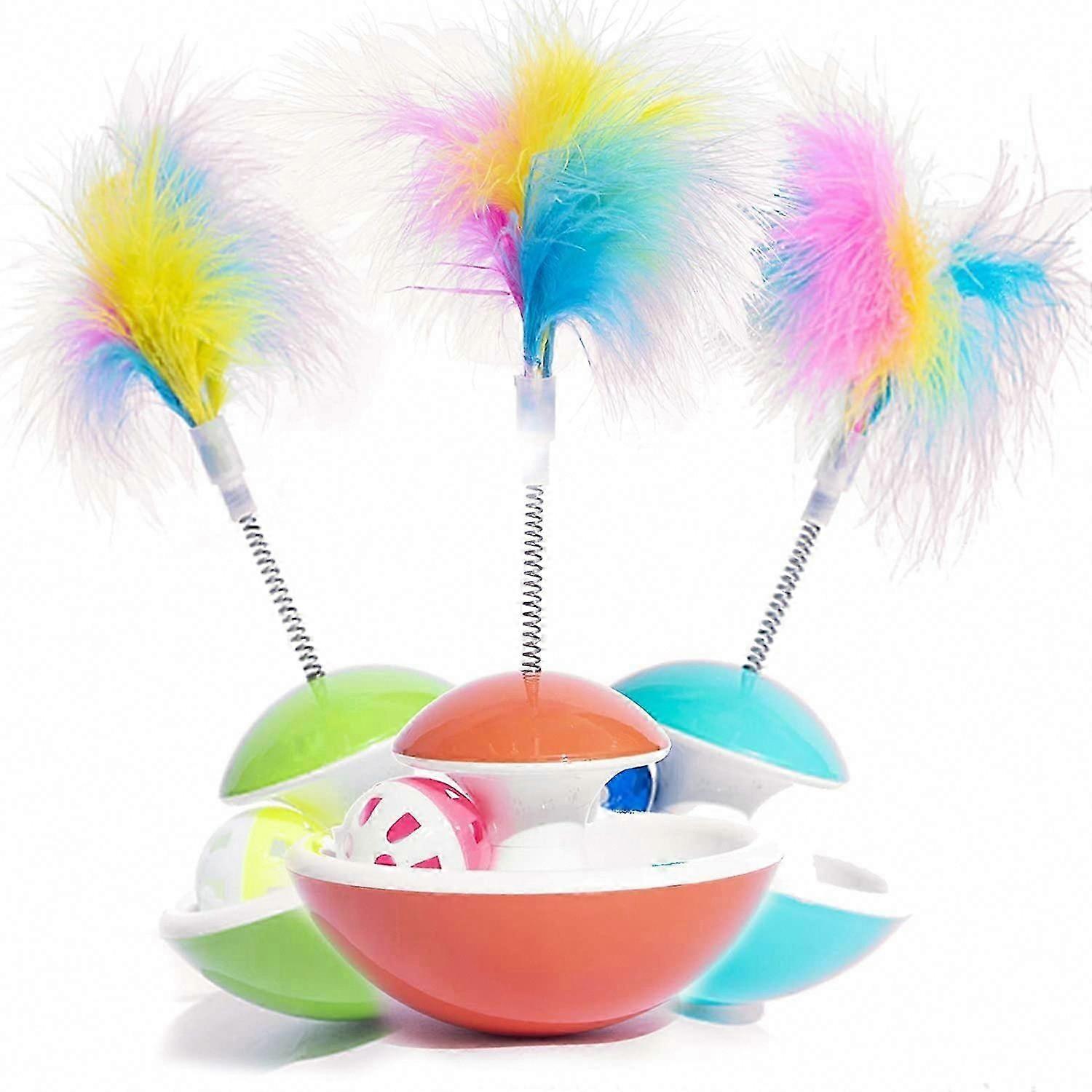 cat plastic ball toy with bell