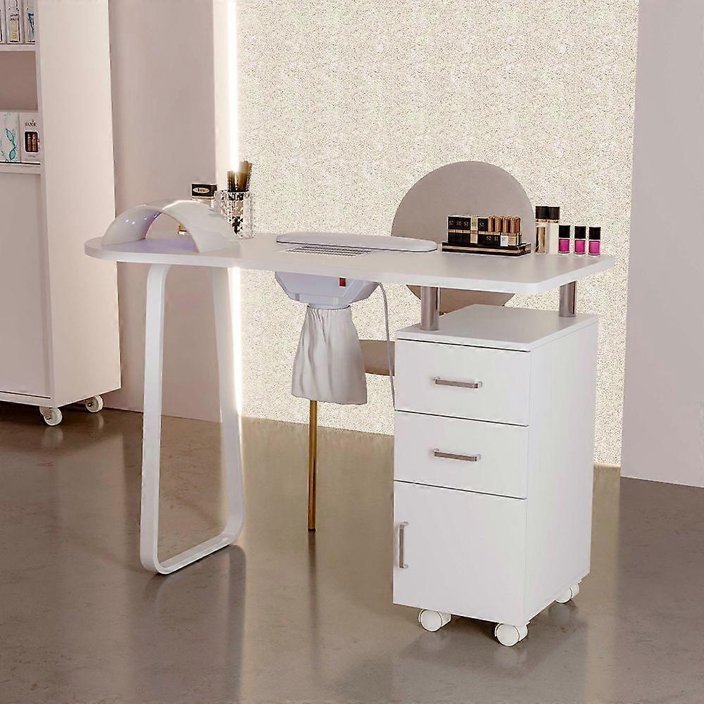 Wooden Nail Table with Dust Collector