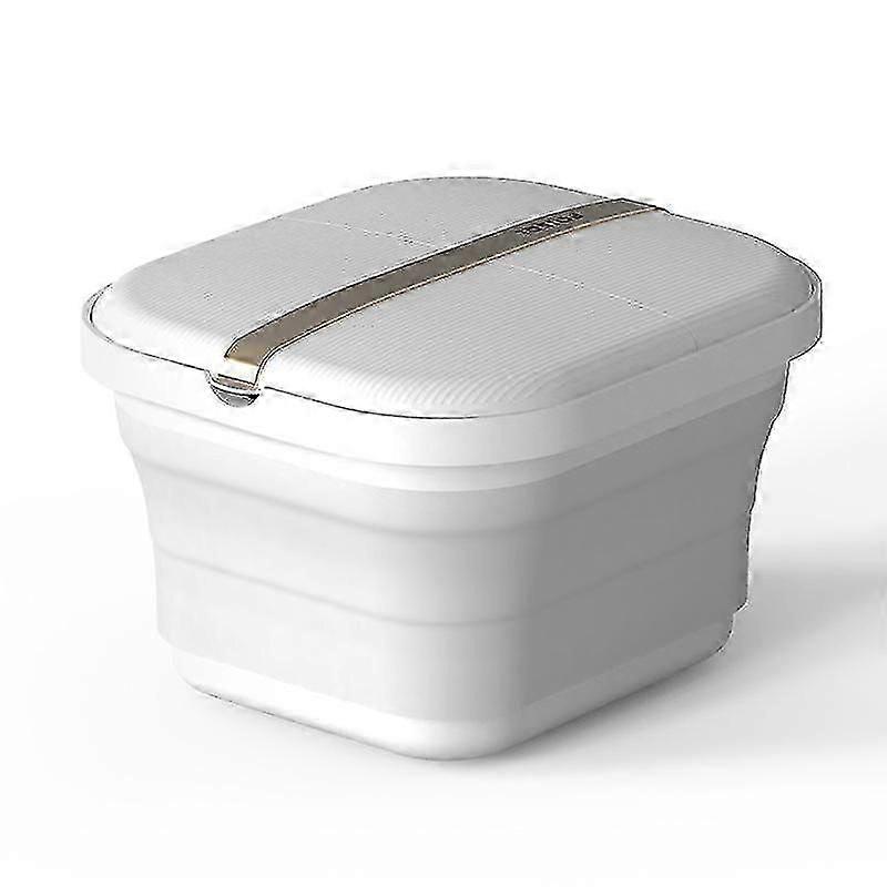 Folding foot bath insulation foot bath bucket massager constant temperature 48 degrees white