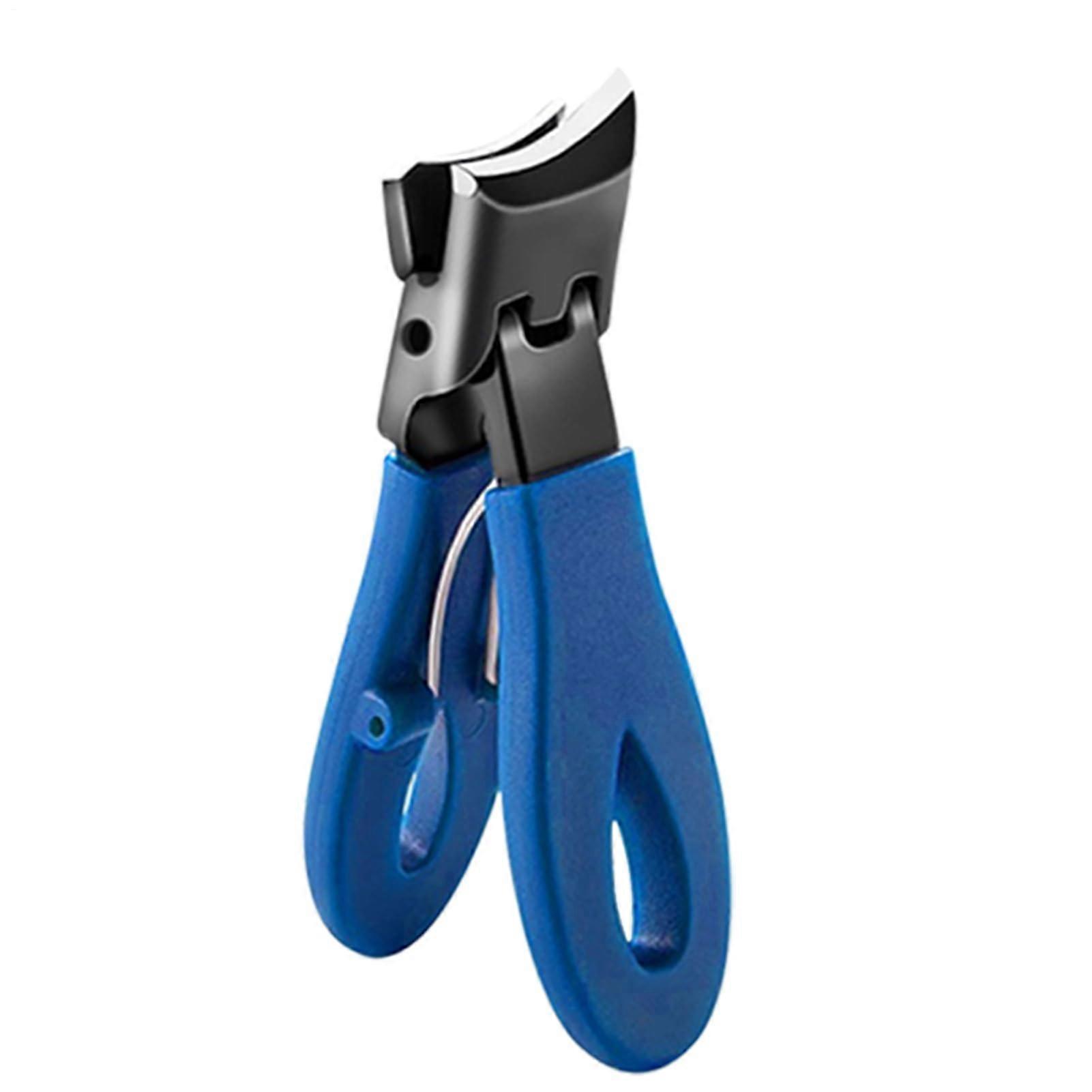 Toenail Clippers For Thick Nails, Anti-Splash Wide Jaws, Portable Fingernail Clippers With Large Opening, Blue