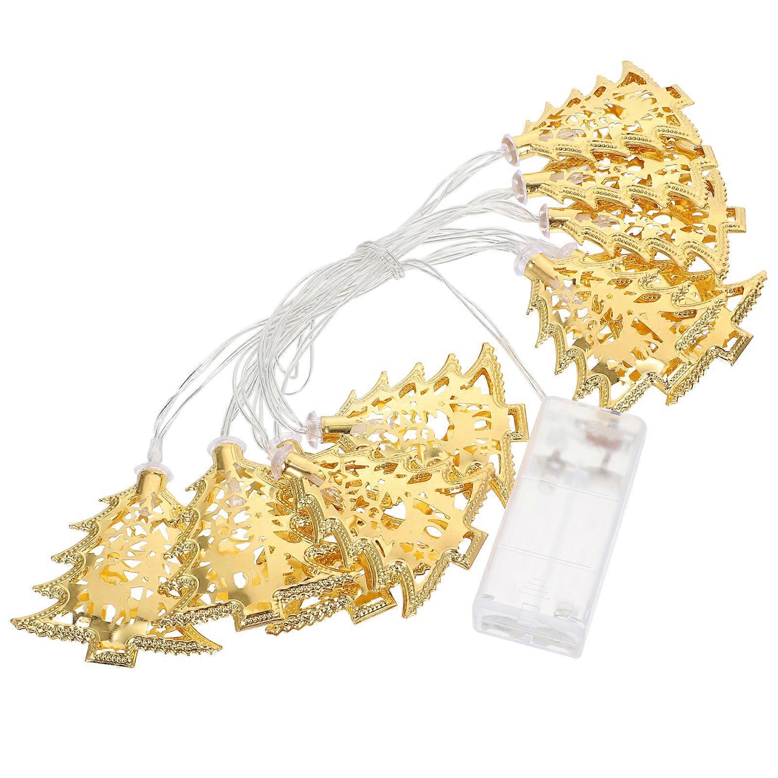 1Pc Christmas Tree Design Light String Creative LED Light Strap Yard Lamp Decor