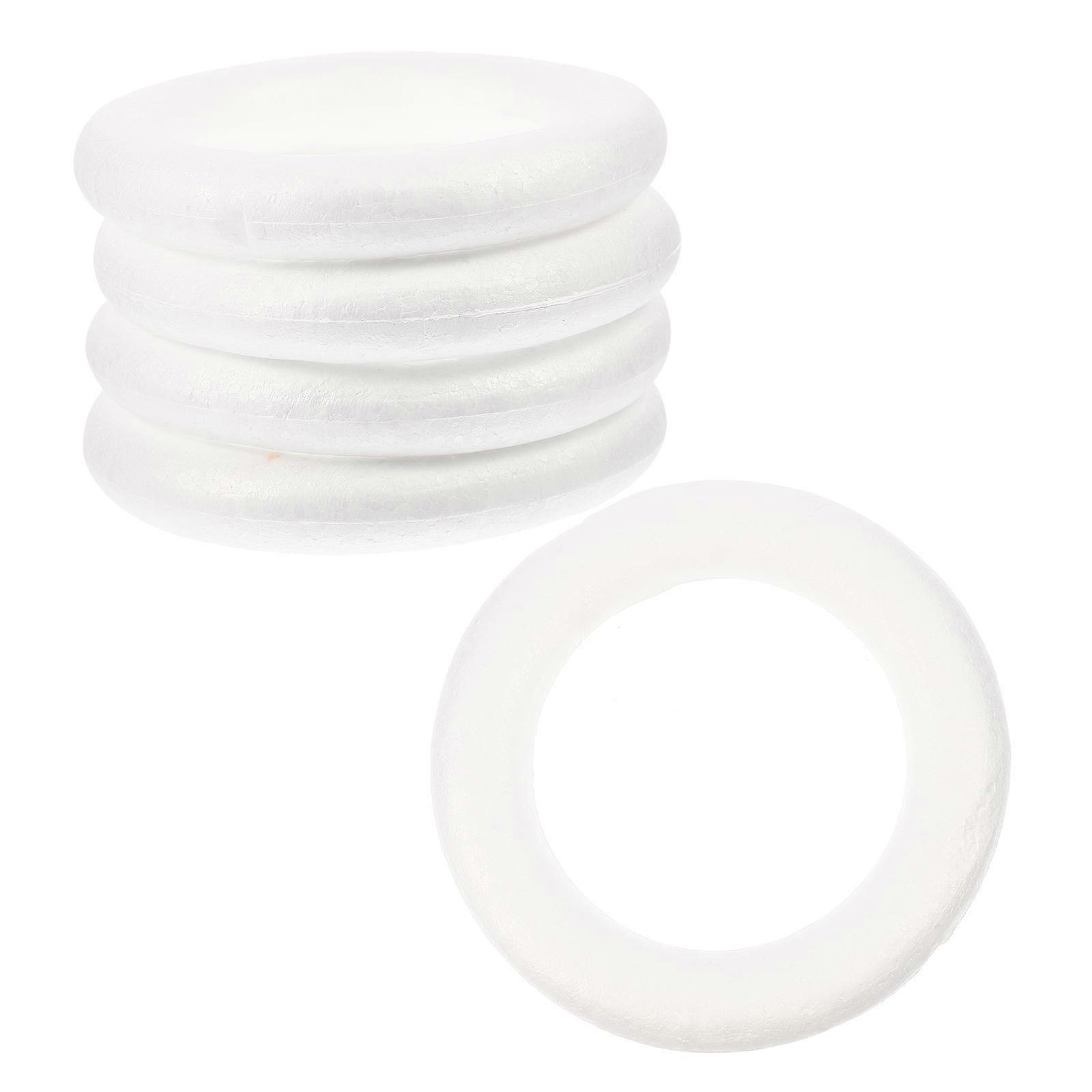 8pcs DIY Foam Rings for Wreath Making – Round Floral Craft Circles for Handmade, Party & Christmas Decor – Comfortable Hand Feel & Versatile