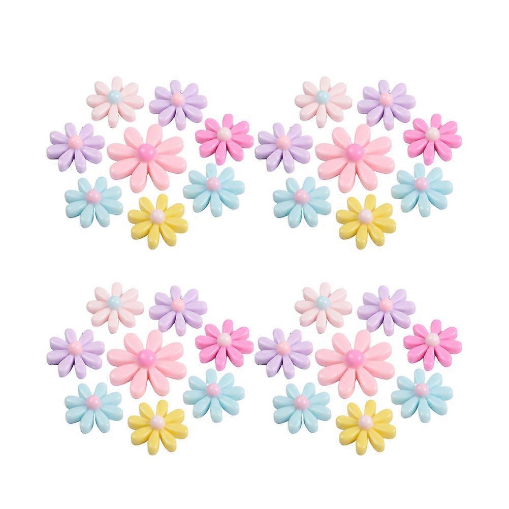 60pcs שמש פרח טלפון מקרה תפאורה אביזרי שיער יצירתי DIY פרחוני סיכות צבע מעורב 20 מ"מ