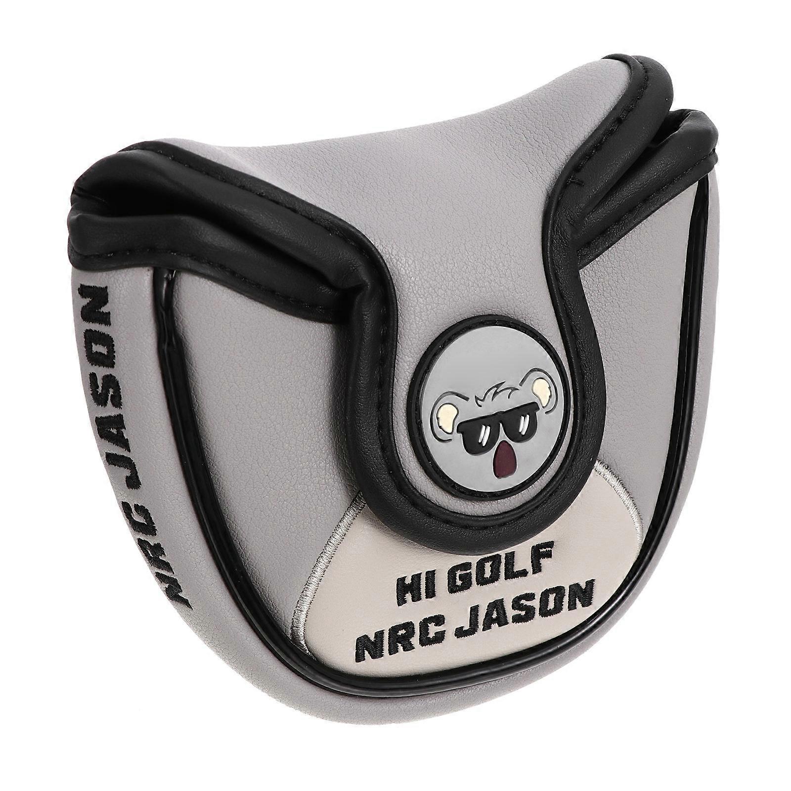 Semi-Circular Golfs Putter Cover Putter Headcover For Sports Enthusiasts In Grey 1Set
