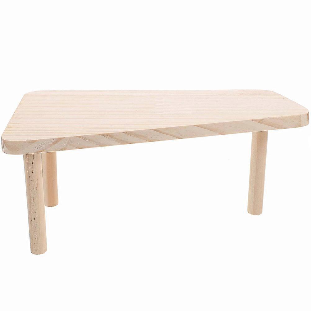 Hamster Table Wood Platform For Small Animals Platform Light Yellow Water-resistant Surface 1Pack