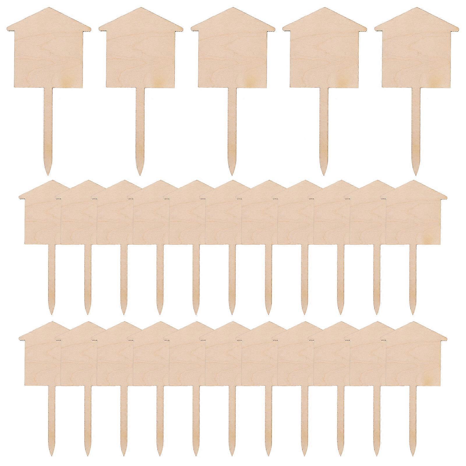Light Yellow Gardening Stakes for Decor Made of Synthetic Material Simple to Use 50 Pieces