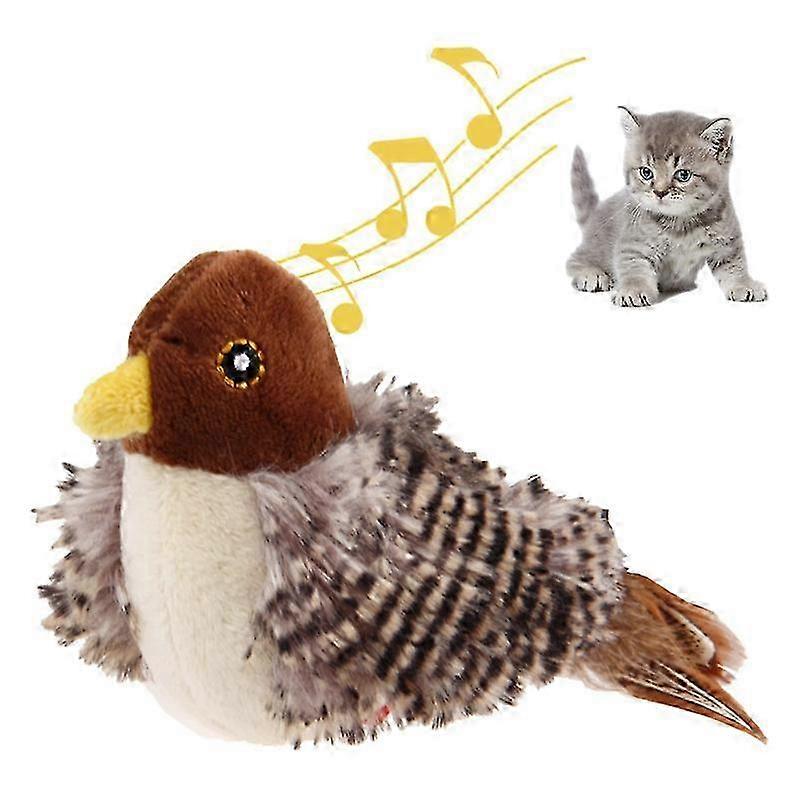 2025 Interactive Electronic Cat Toy, Automatic Chirping Bird Toy Squeaky