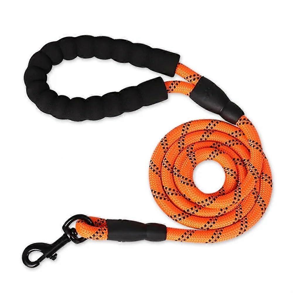 Strong Leash for Dogs with Soft Grip Reinforced for Small Medium Large Dogs (Orange)