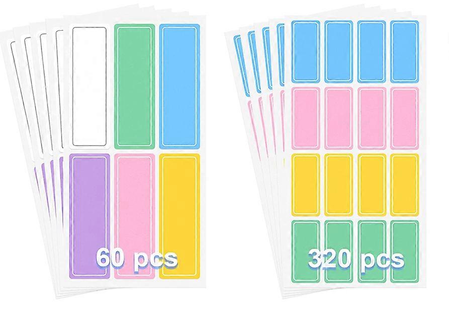 380pcs various color waterproof bottle label, day care label name label sticker for school, food container