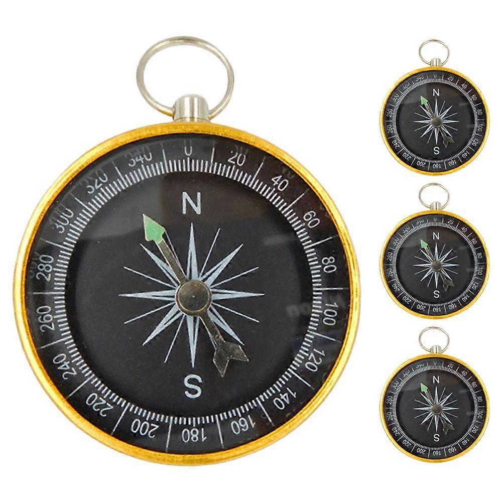 4Pcs Key Ring Compass Compass Hiking Metal Small Compass Portable Compass Small Compass