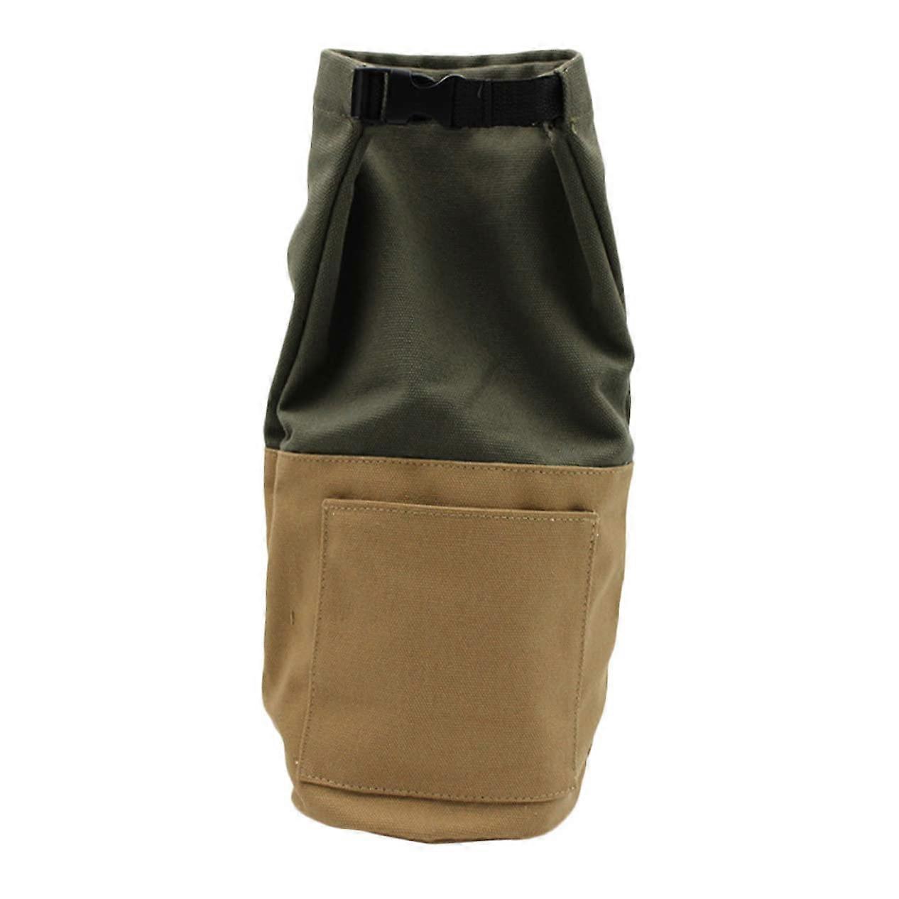 Vintage Canvas Kerosene Lamp Storage Bag for Oil Lanterns, Lightweight Dustproof Portable Camping Tote in Green and Brown