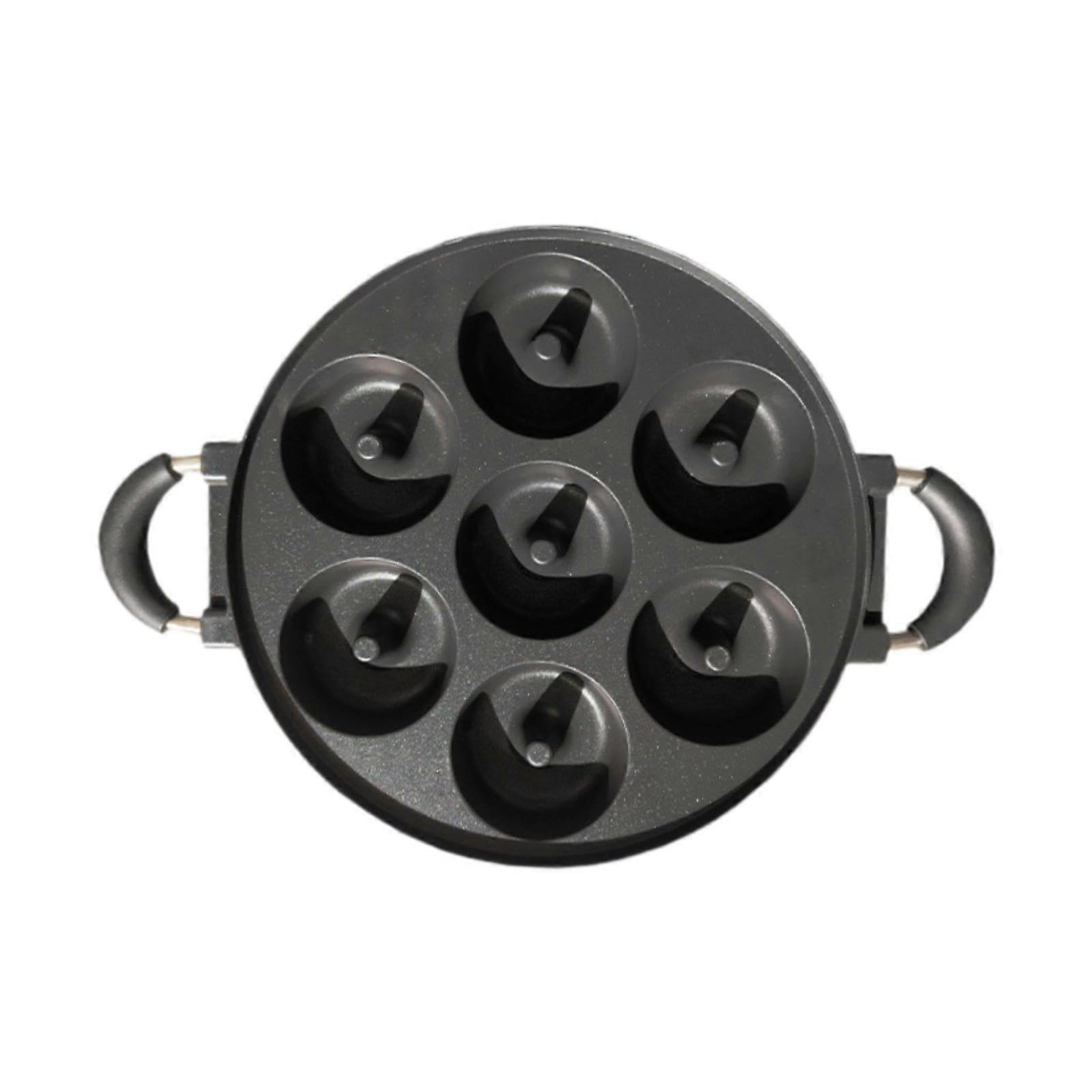 Mini Donut Baking Pan with Handles, Stovetop Doughnut Maker for 7 Donuts, Non-Stick Bakeware, Ideal for Desserts