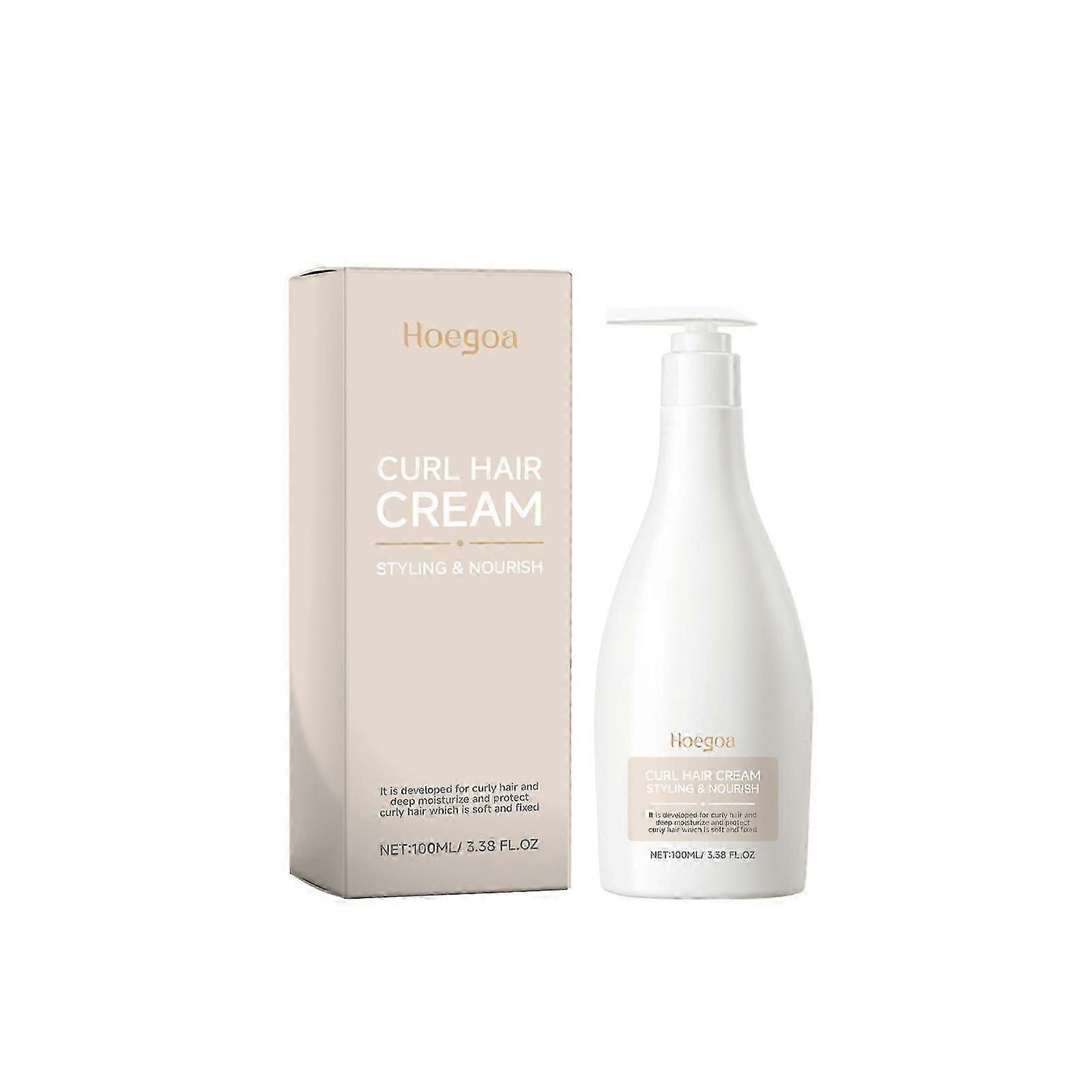Curl Hair Cream - Moisturizing Curly Hair Cream, Elastic Curly Hair Cream,Styling & Nourish