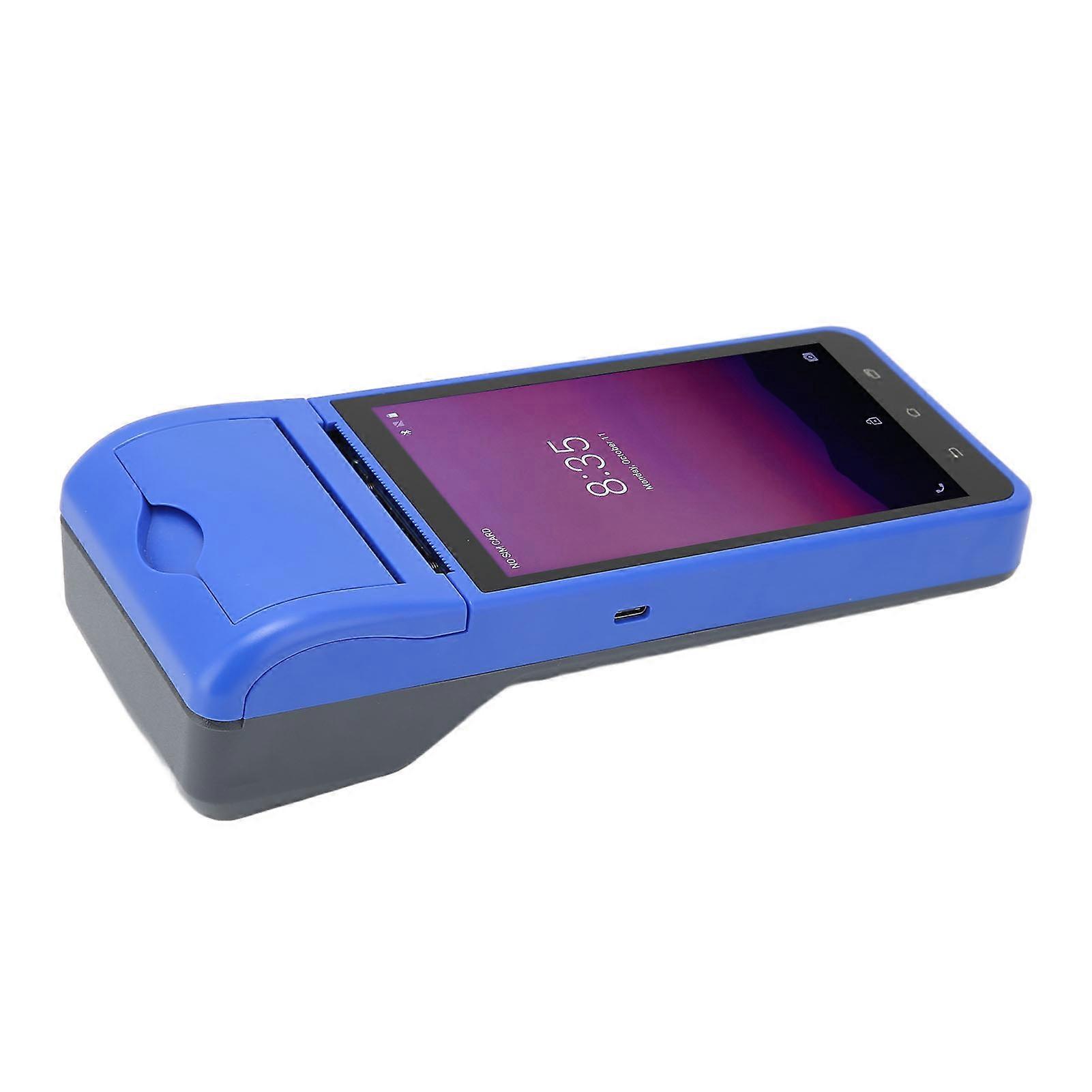 Handheld POS Machine Model 6000 5.5" HD Blue 8GB ROM Thermal Printer