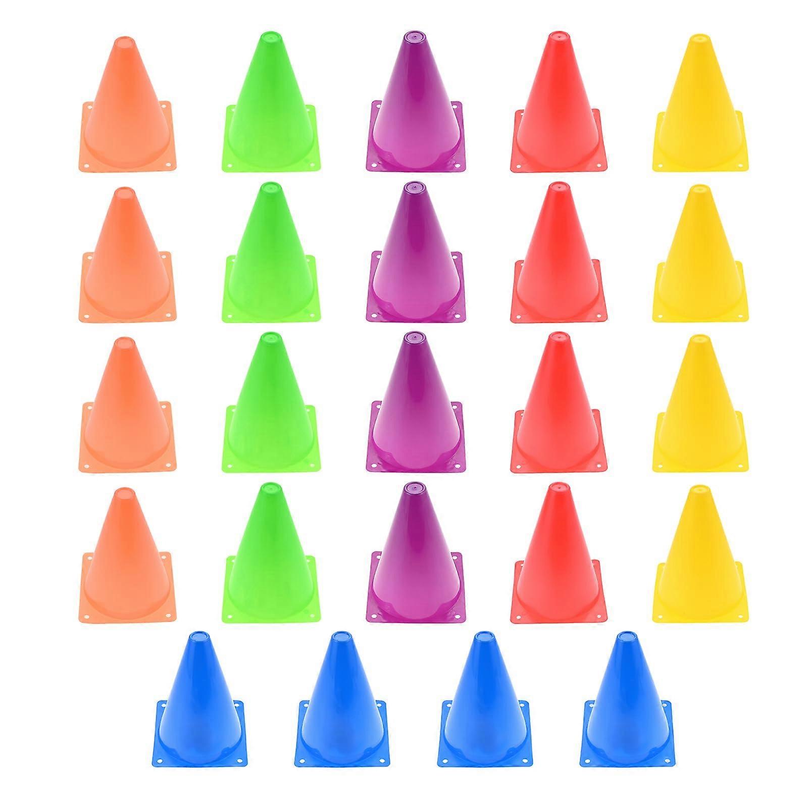 Pack of 24 football cones, large shatterproof training aids, traffic cone, marking cone