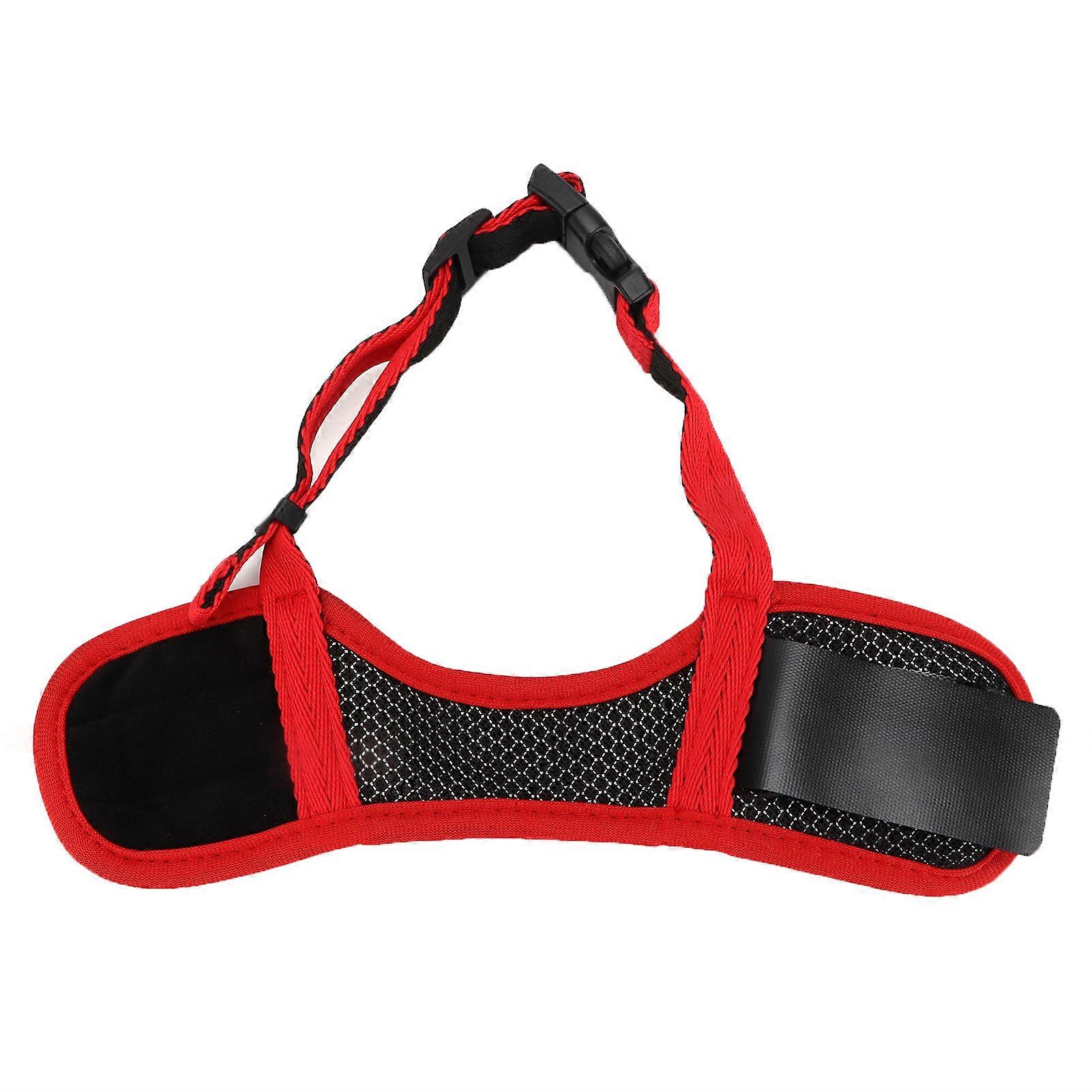 Dog Muzzle XXL Red Adjustable Comfortable Anti-Bite Easy Clean