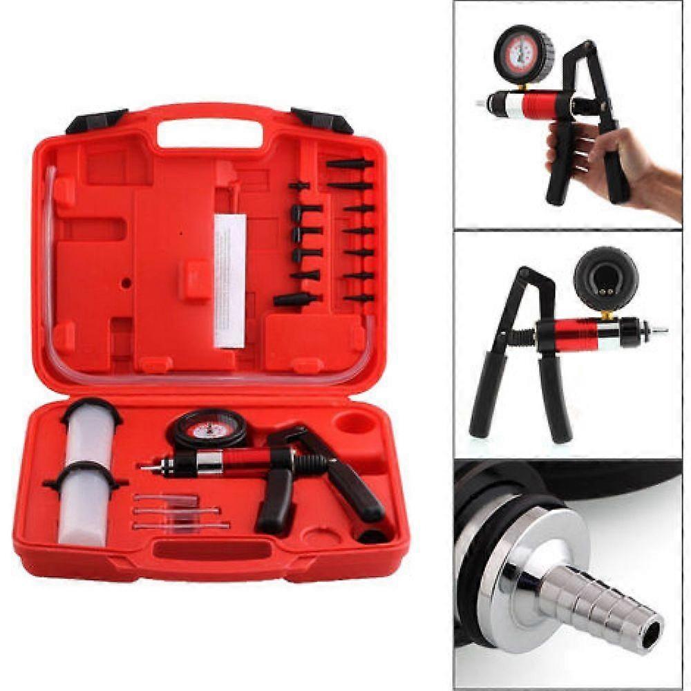 Pressure control pump assembly, brake bleeder, vacuum tester and bleeding device