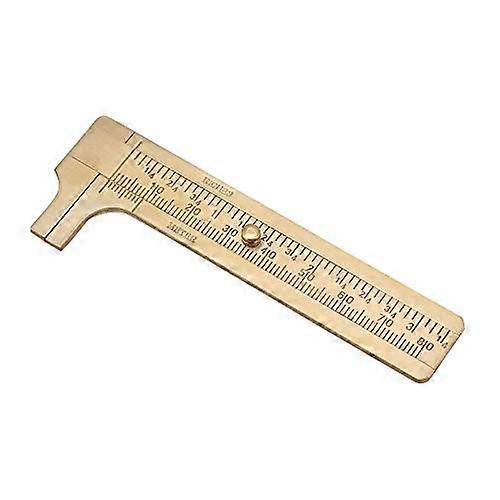 Vernier Caliper Mini Retro Brass Sliding Gauge Sliding Ruler Measuring Tool with Double Scales (80mm) Double scale 80mm