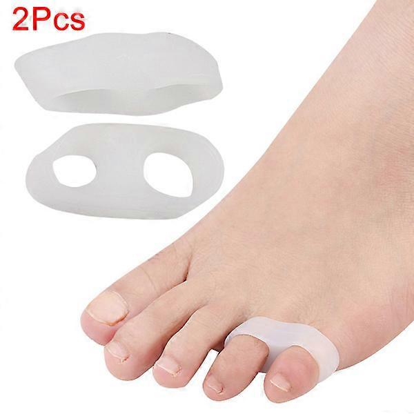 1 Pair Silicone Gel Little Toe Thumb Straightener Separator Double Loop