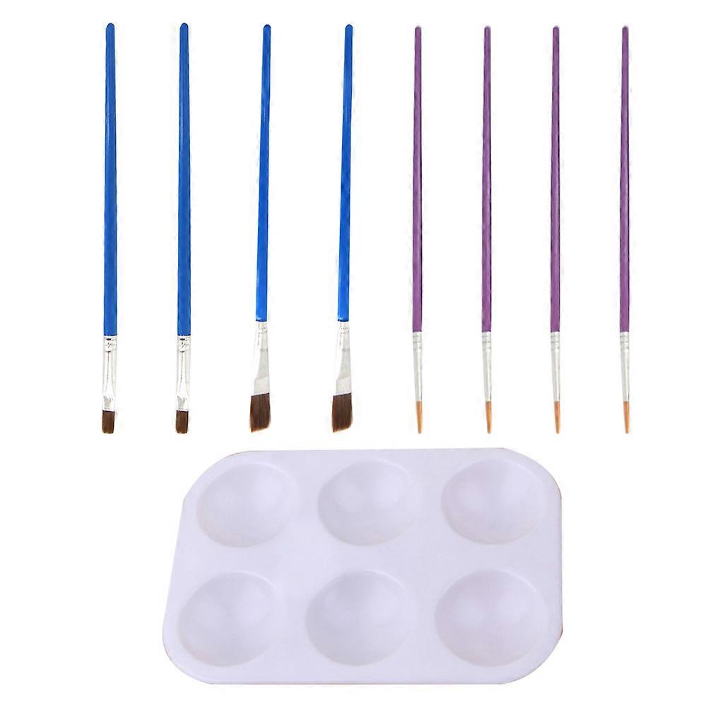 Model Kit Tools Building Model Coloring Kit for Diy Projects Plastic and Nylon Coloring Tools 9Pcs