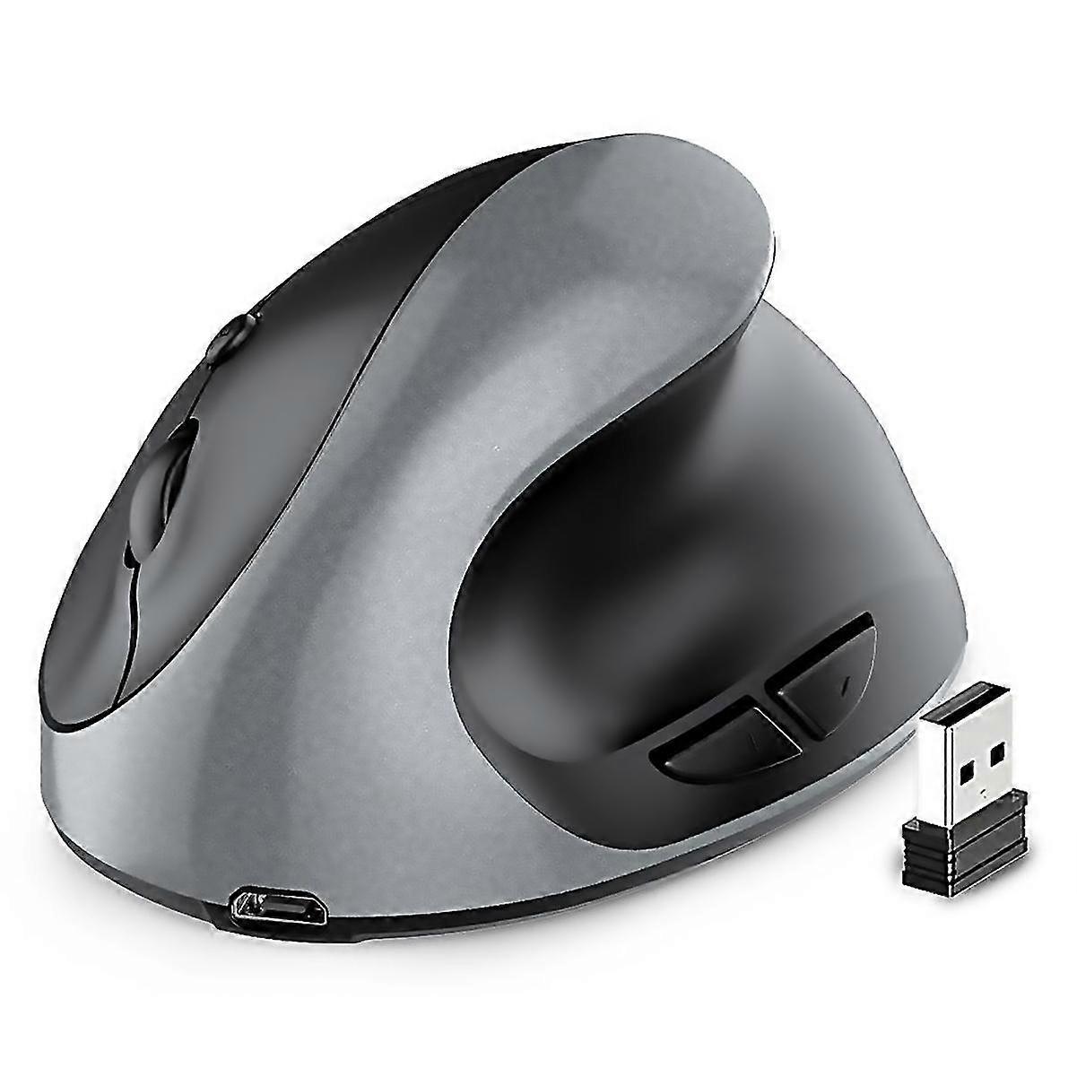 For Wireless Usb 24g For Computer Laptop Gaming Mouse Silver Gray