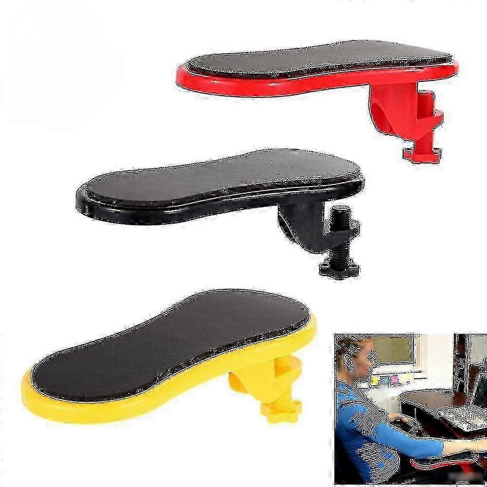 Attachable Armrest Pad for Desk Computers - Arm Support with Mouse Pads, Wrist & Hand Rests, Chair Extender - Black, Red, Yellow, Shoulder P