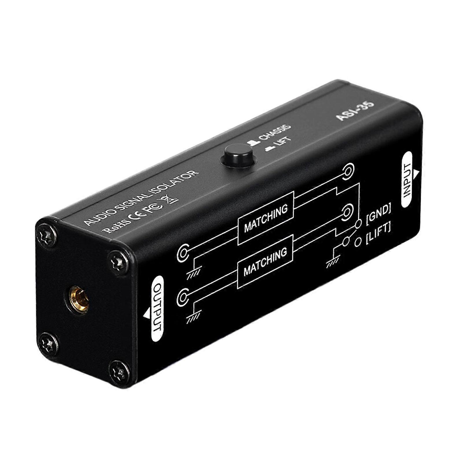 Noise Cancelling 3.5mm Audios Ground Loopings Noise Isolator Wide Compatibility Durability Metal Construction Studio Equipment Multicolor