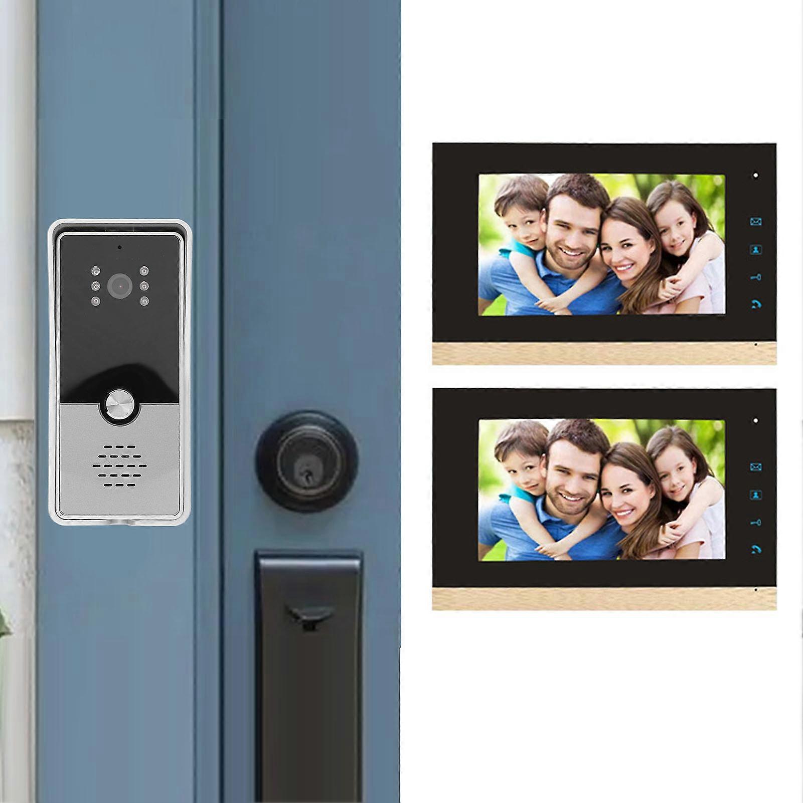 2 in 1 Wired Video Intercom with 7 Inch HD Screen Infrared Camera