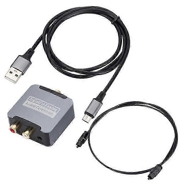 Digital Optical Fiber Coaxial Audio Converter TV SPDIF to 3.5mm Lotus Audio Digital to Analog Decod