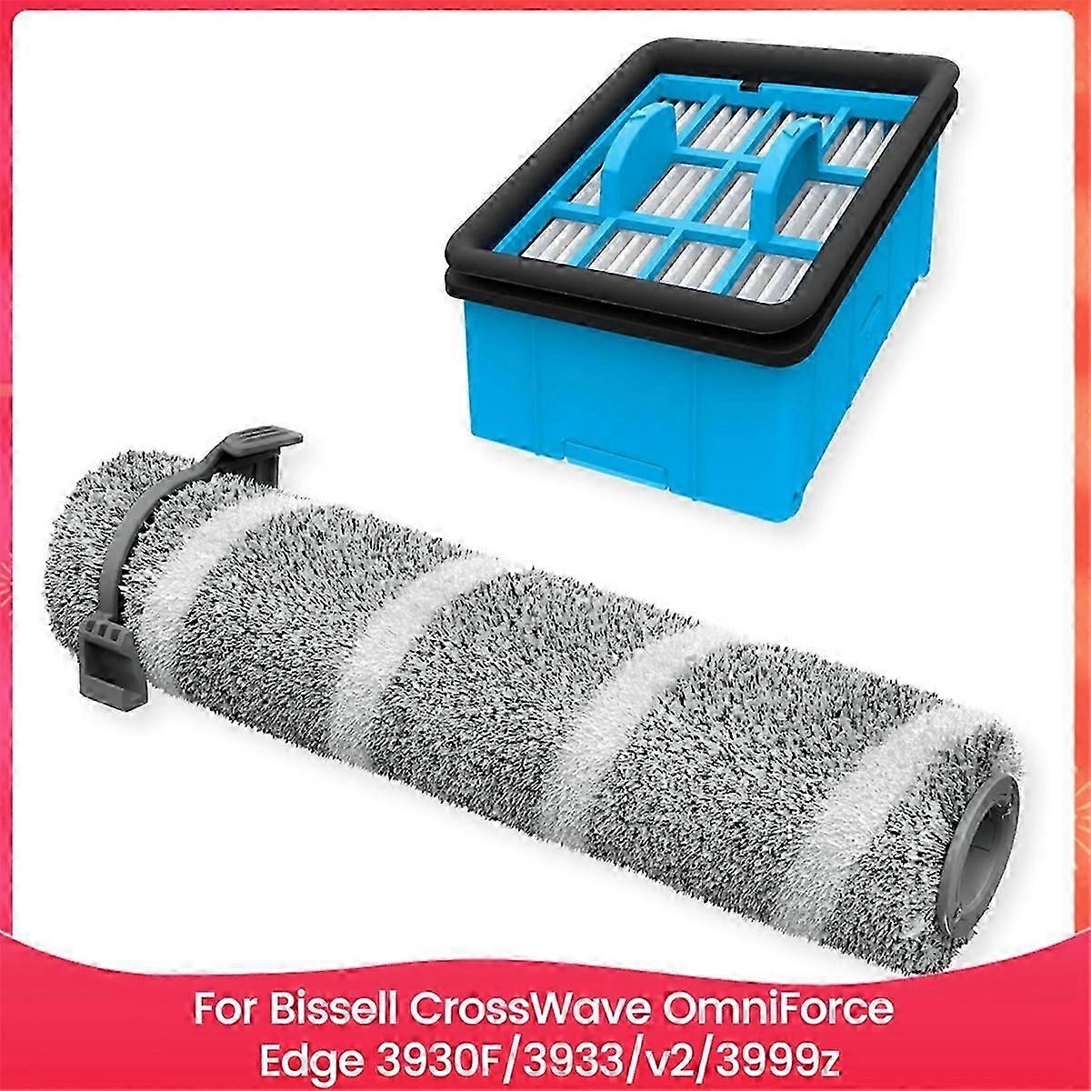 Brush Rolls Filter Replacement Kit for CrossWave OmniForce Edge 3930F/3933/V2/3999z Cordless Vacuum