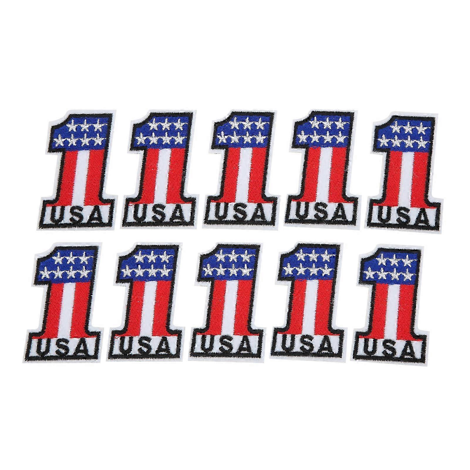 10Pcs Iron On Patches Number 1 Design Premium Cotton Material Wide Application Durable Iron Patches for Jean Bag Hat--1