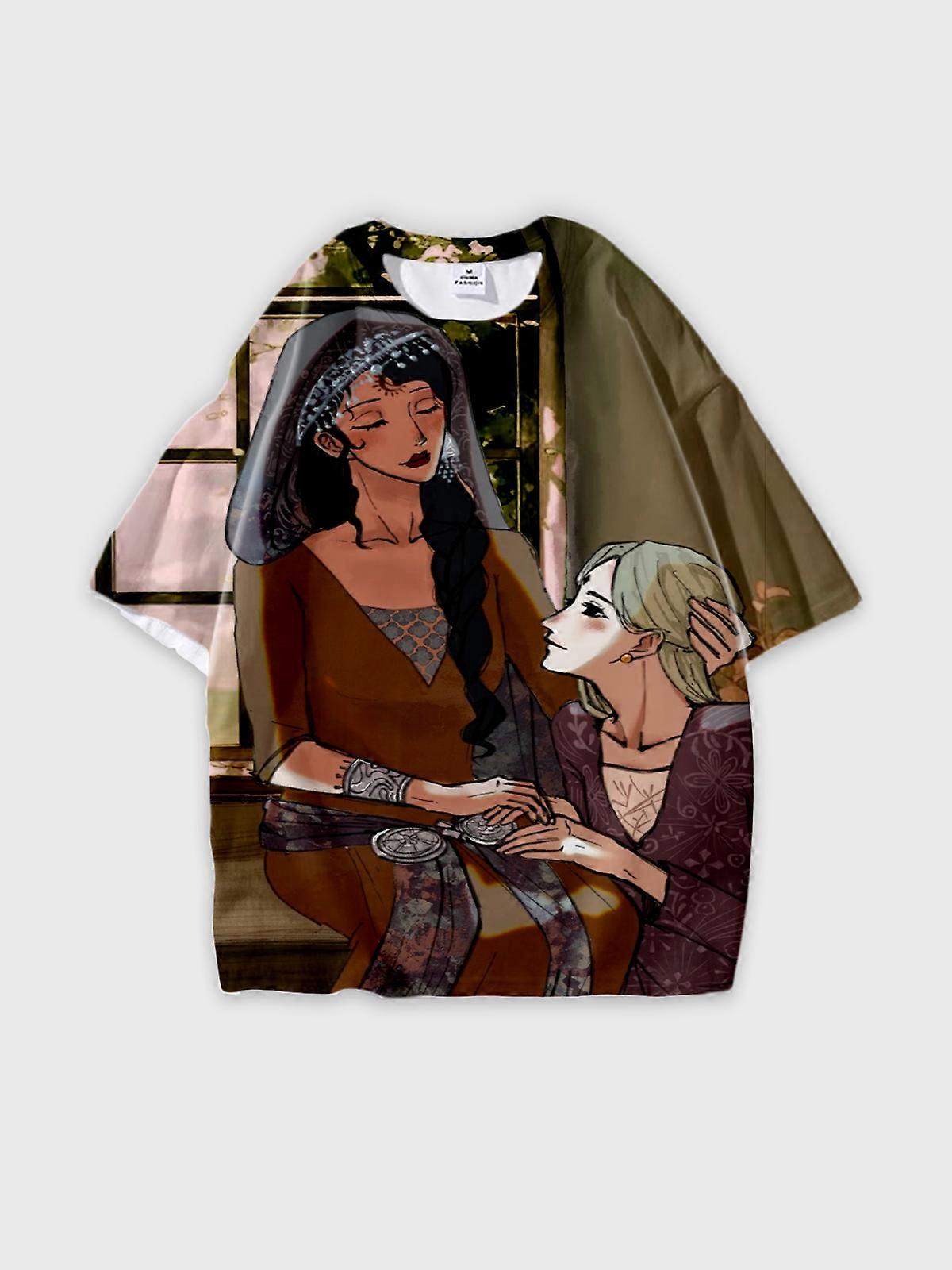 T-Shirt Short Sleeve Round Neck, Summer Casual Loose Graphic Tee, Unisex Sultan’s Game V1272