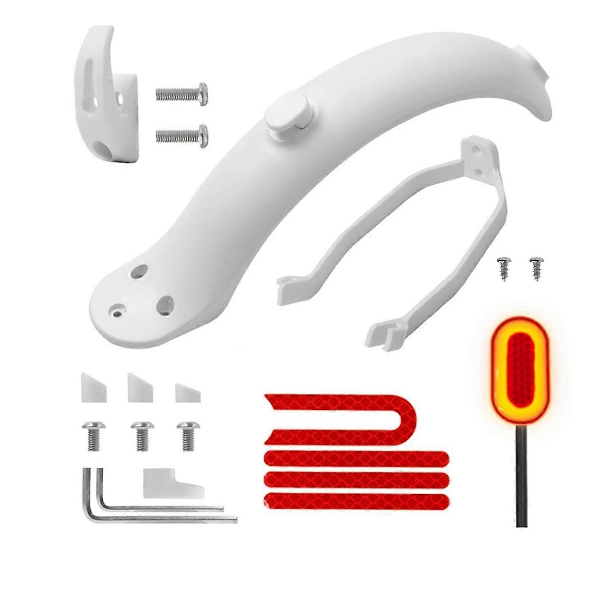 For M365 /M365 Pro Electric Scooters Comprehensive Rear Mudguard Kit Includes Bracket Hook and Taillight B