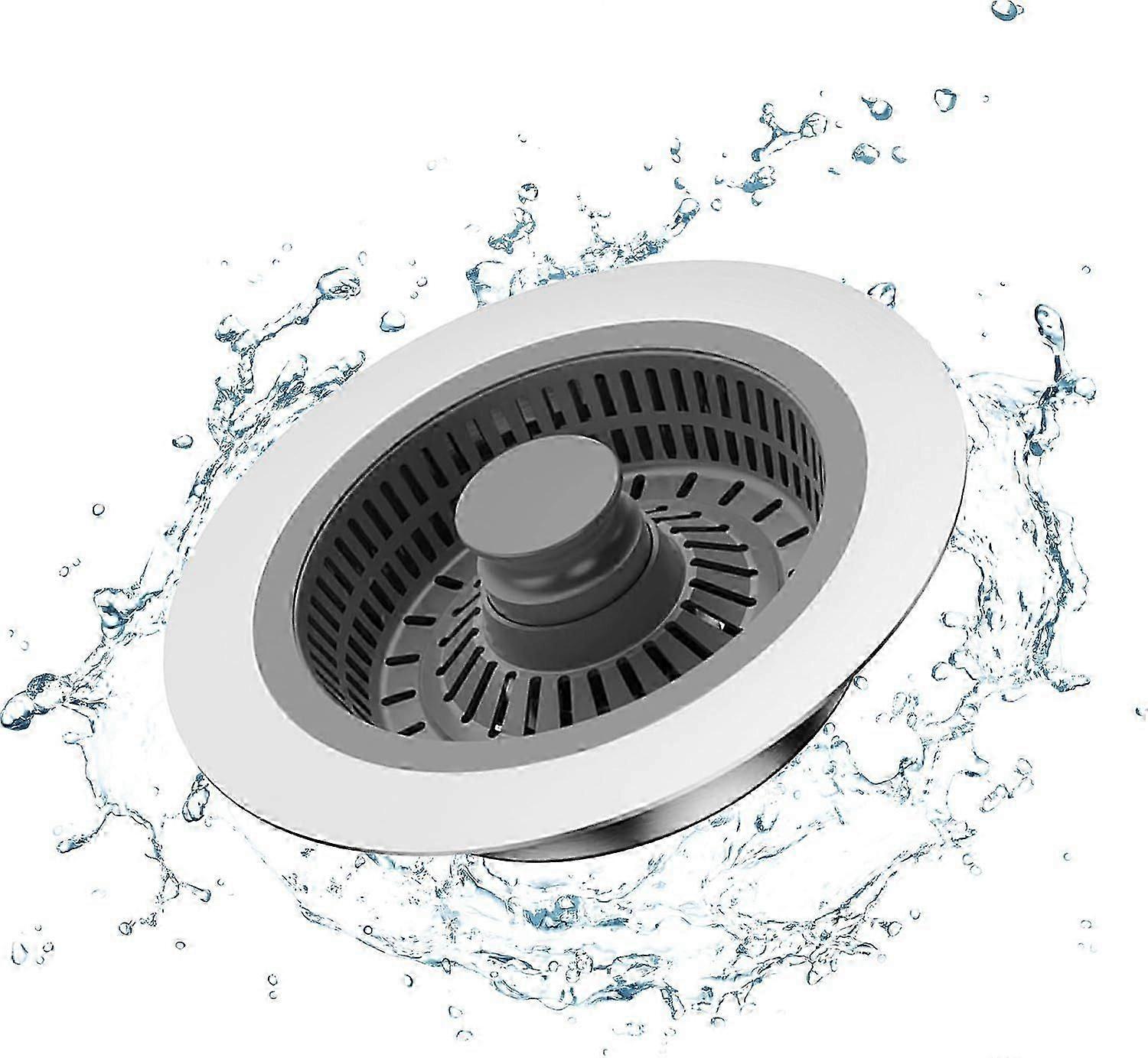 2025 Latest Model Upgrade 3 in 1 Kitchen Sink Stopper, Pop Up Kitchen Sink Drain Strainer, with an