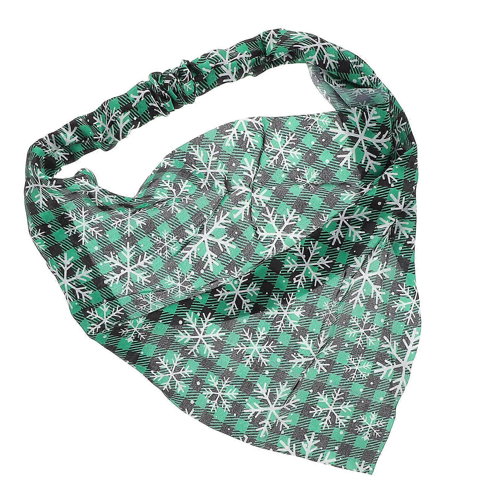 Accessory Christmas Headband Elastic Design Ponytail Holder Triangle Scarf For Women Girls 1Set